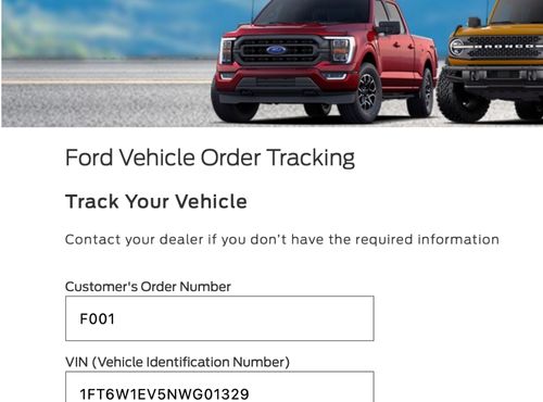 ford order tracking